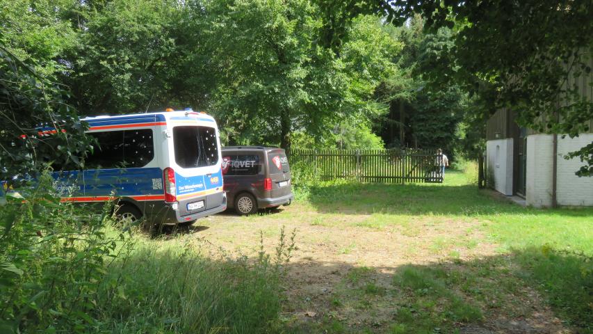 Der Wünschewagen beim Wochenendhaus
